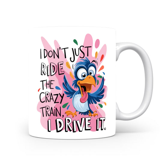 Hrnek s vtipným nápisem – Crazy Train