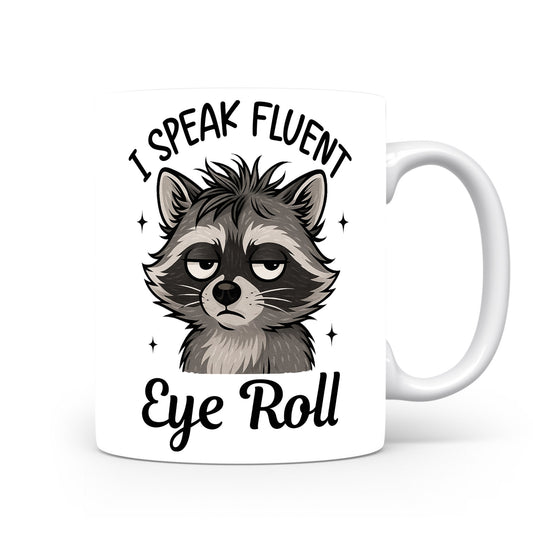 Hrnek s vtipným nápisem – I SPEAK FLUENT