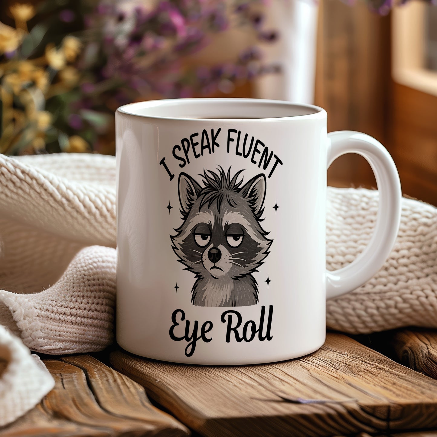 Hrnek s vtipným nápisem – I SPEAK FLUENT