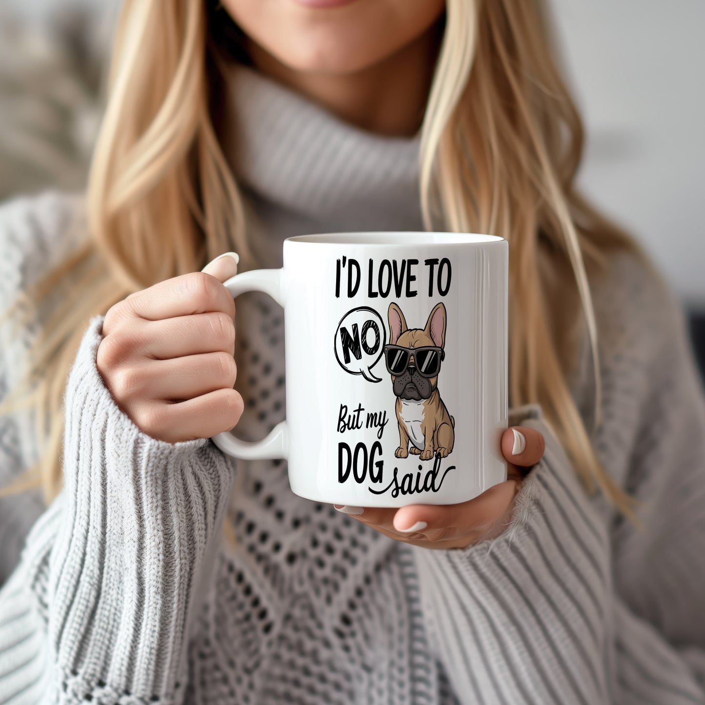 Hrnek s vtipným nápisem – I'D LOVE TO NO