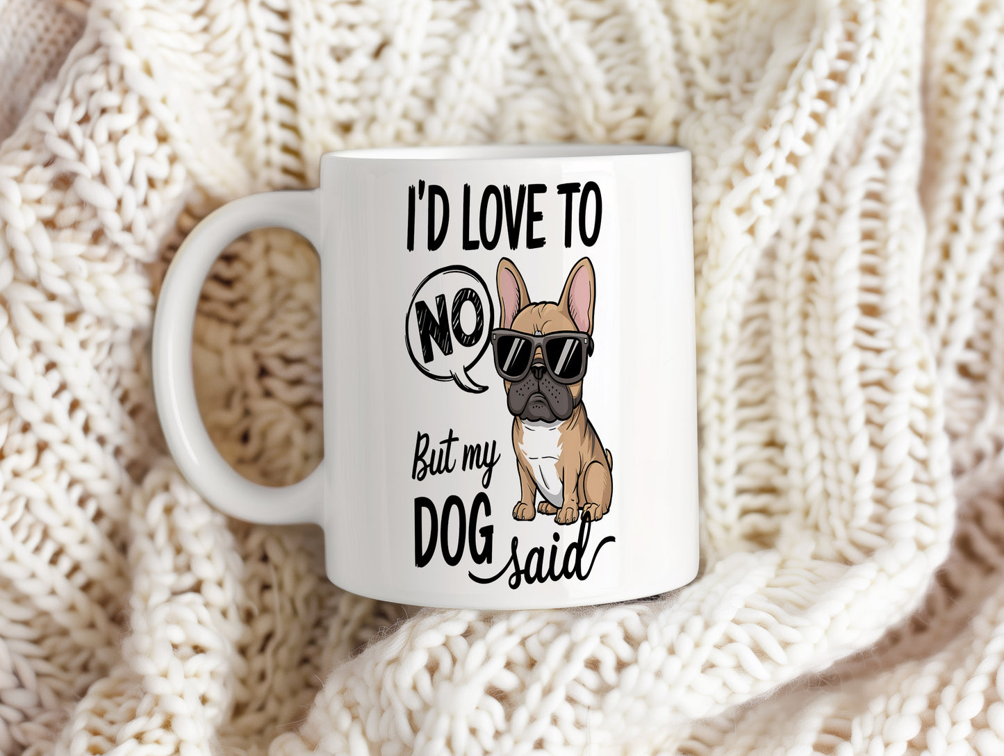Hrnek s vtipným nápisem – I'D LOVE TO NO