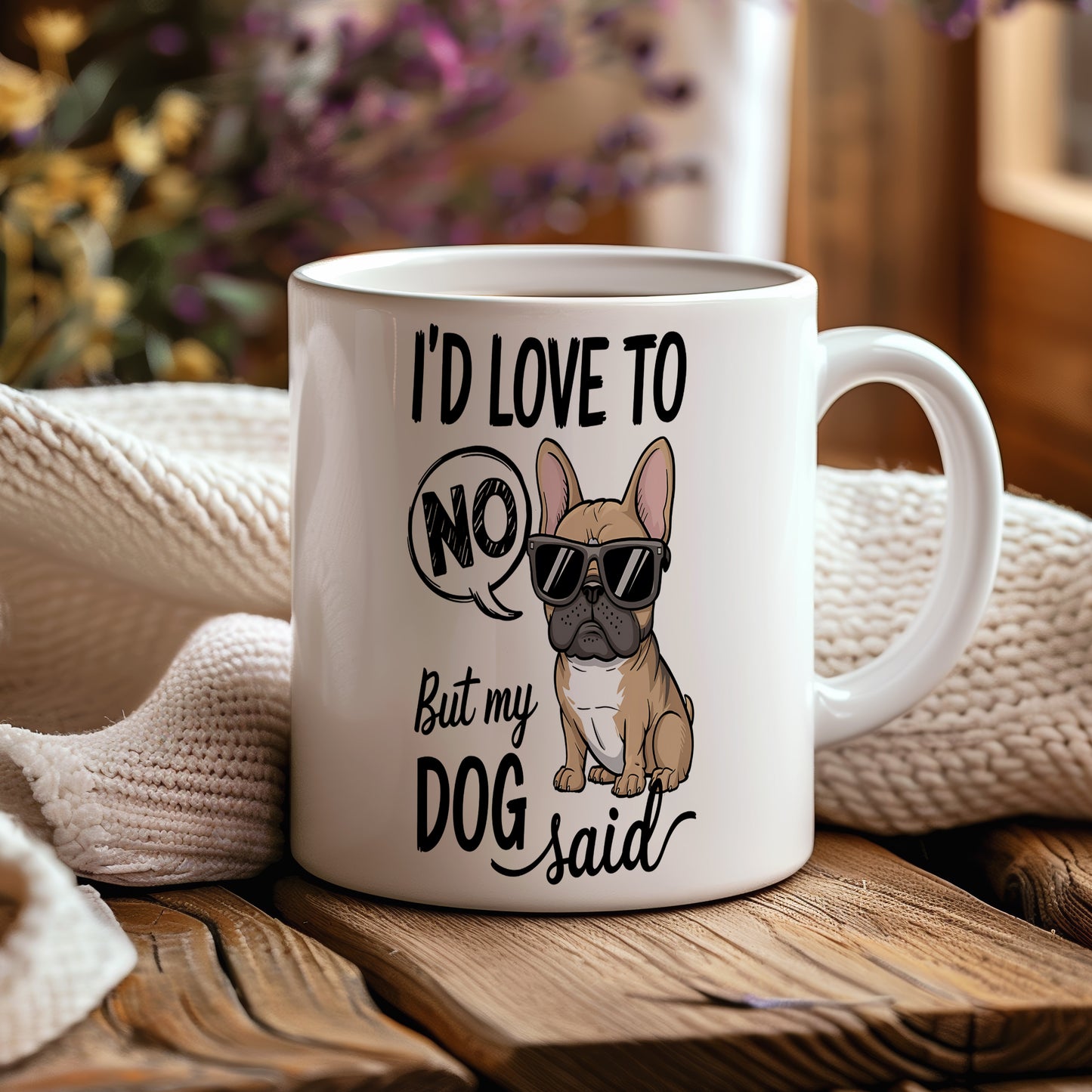 Hrnek s vtipným nápisem – I'D LOVE TO NO