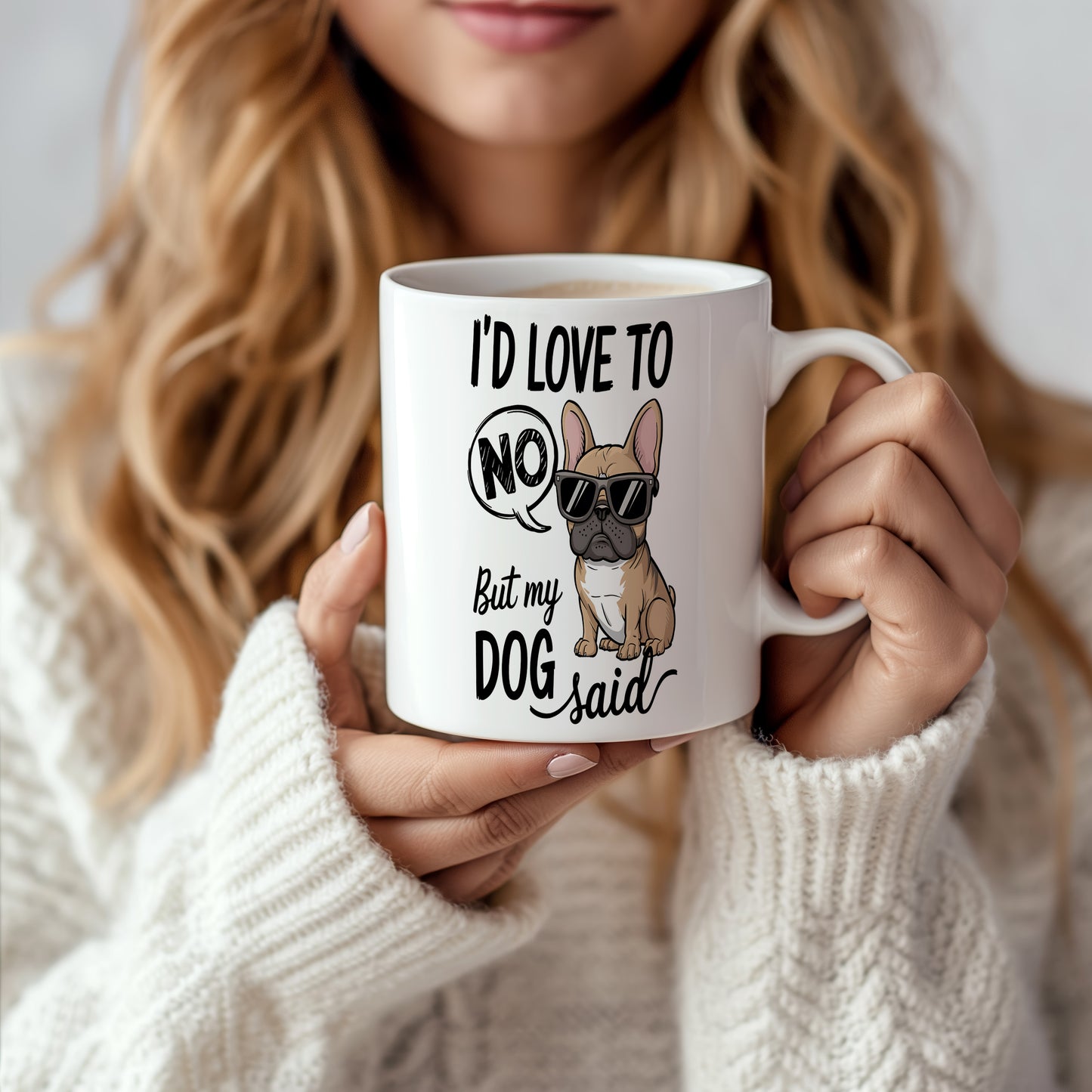 Hrnek s vtipným nápisem – I'D LOVE TO NO