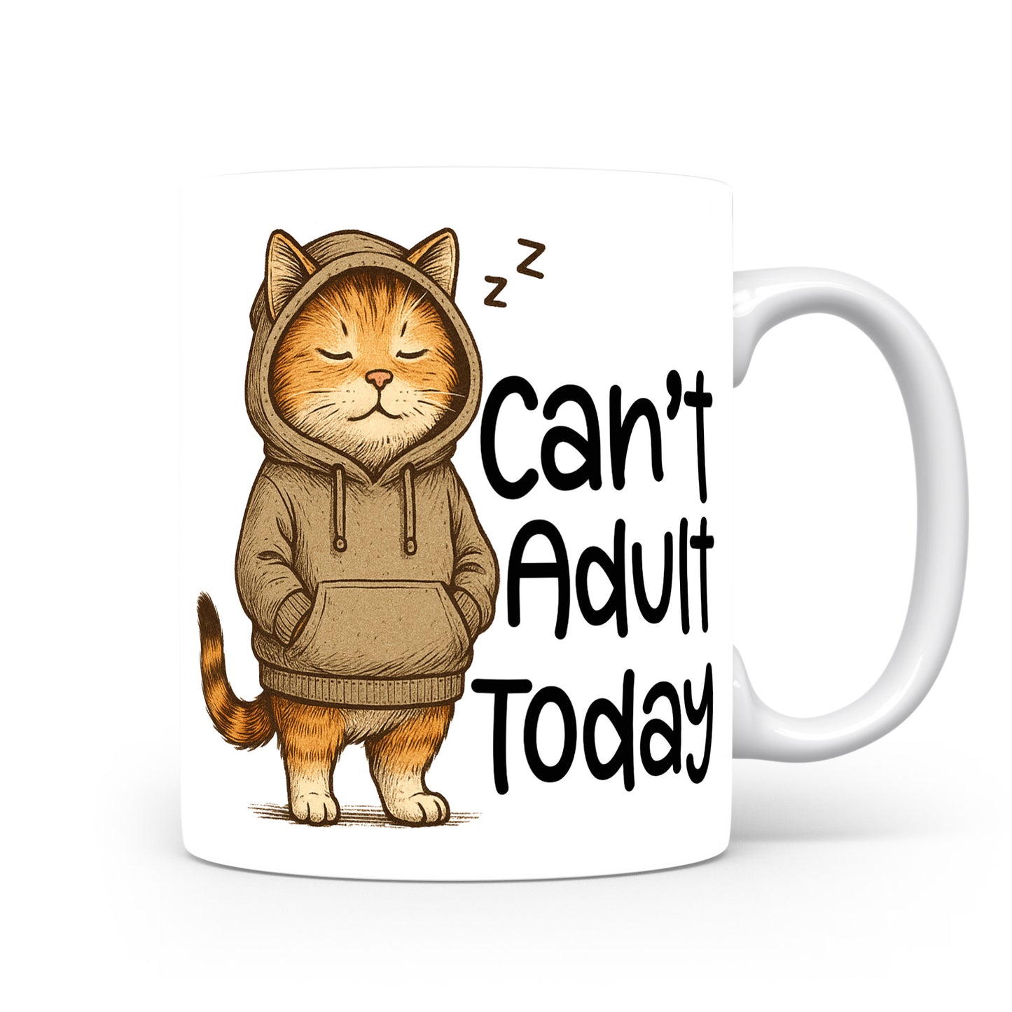 Hrnek s vtipným nápisem – Can't Adult