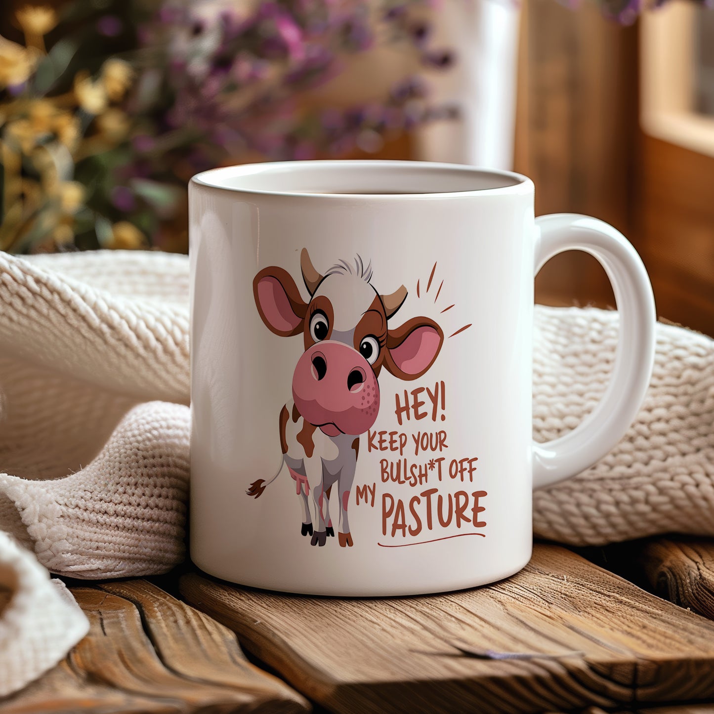 Hrnek s vtipným nápisem – KEEP YOUR BULLSH*T