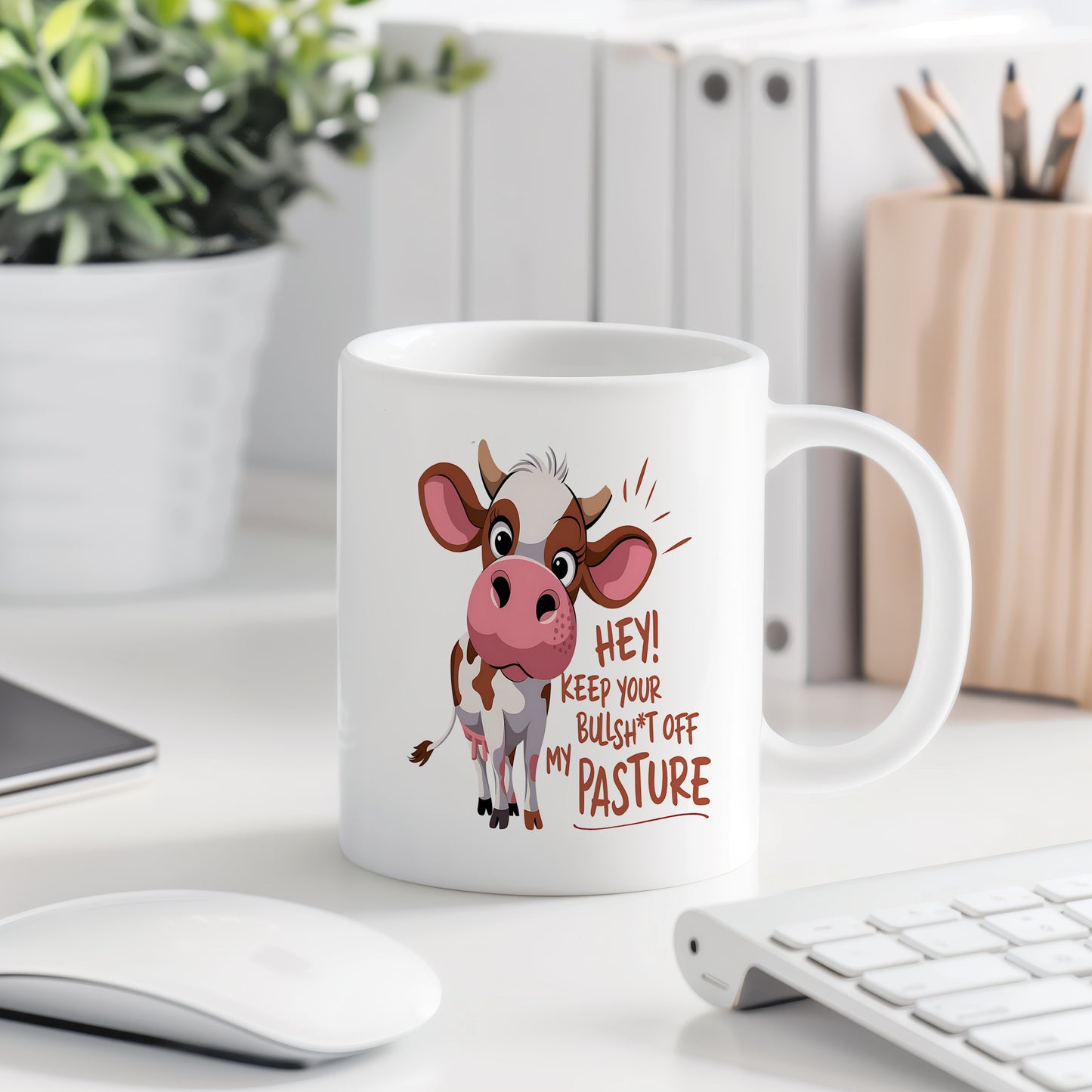 Hrnek s vtipným nápisem – KEEP YOUR BULLSH*T