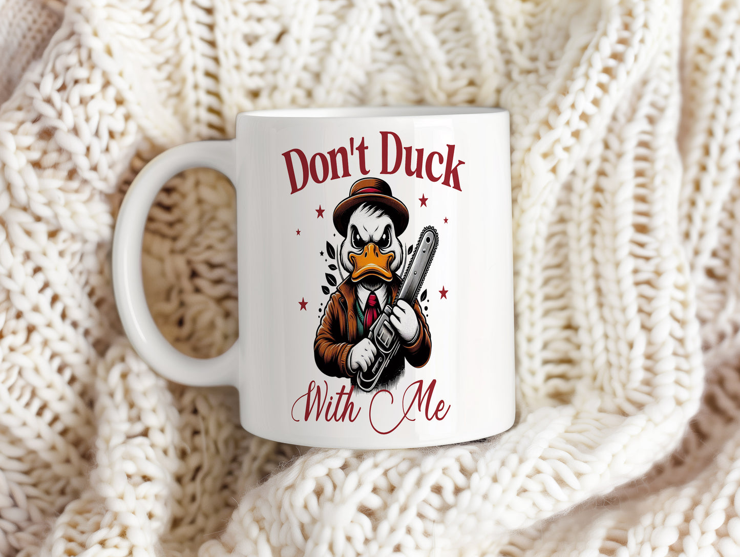 Hrnek s vtipným nápisem – Don't Duck