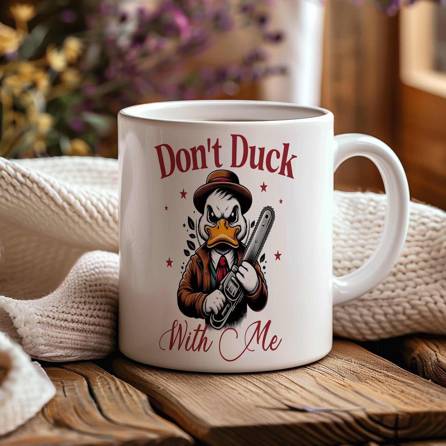Hrnek s vtipným nápisem – Don't Duck