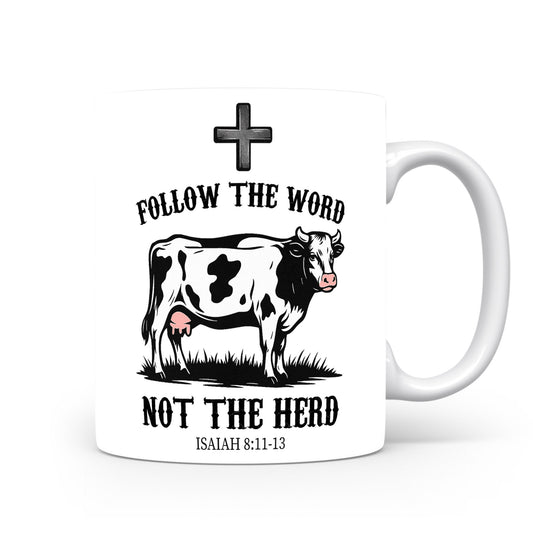 Hrnek s vtipným nápisem – FOLLOW THE WORD