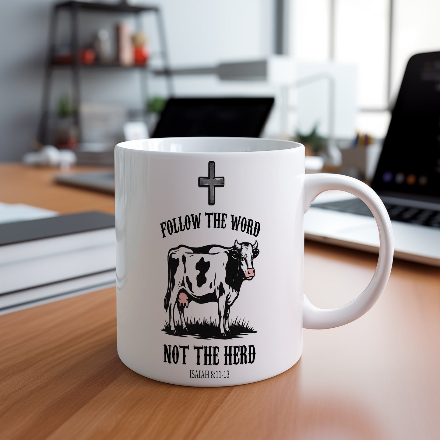 Hrnek s vtipným nápisem – FOLLOW THE WORD