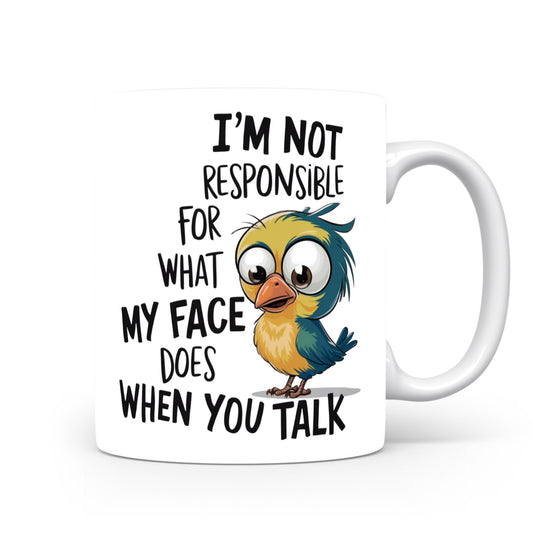 Hrnek s vtipným nápisem – I'M NOT RESPONSIBLE