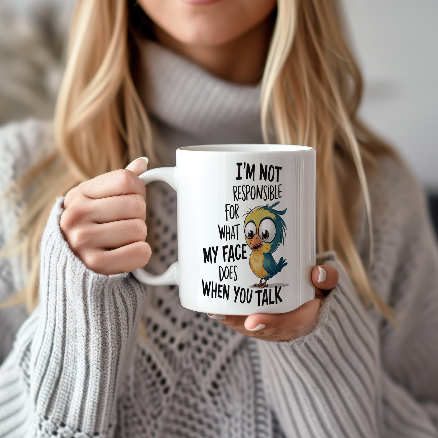Hrnek s vtipným nápisem – I'M NOT RESPONSIBLE