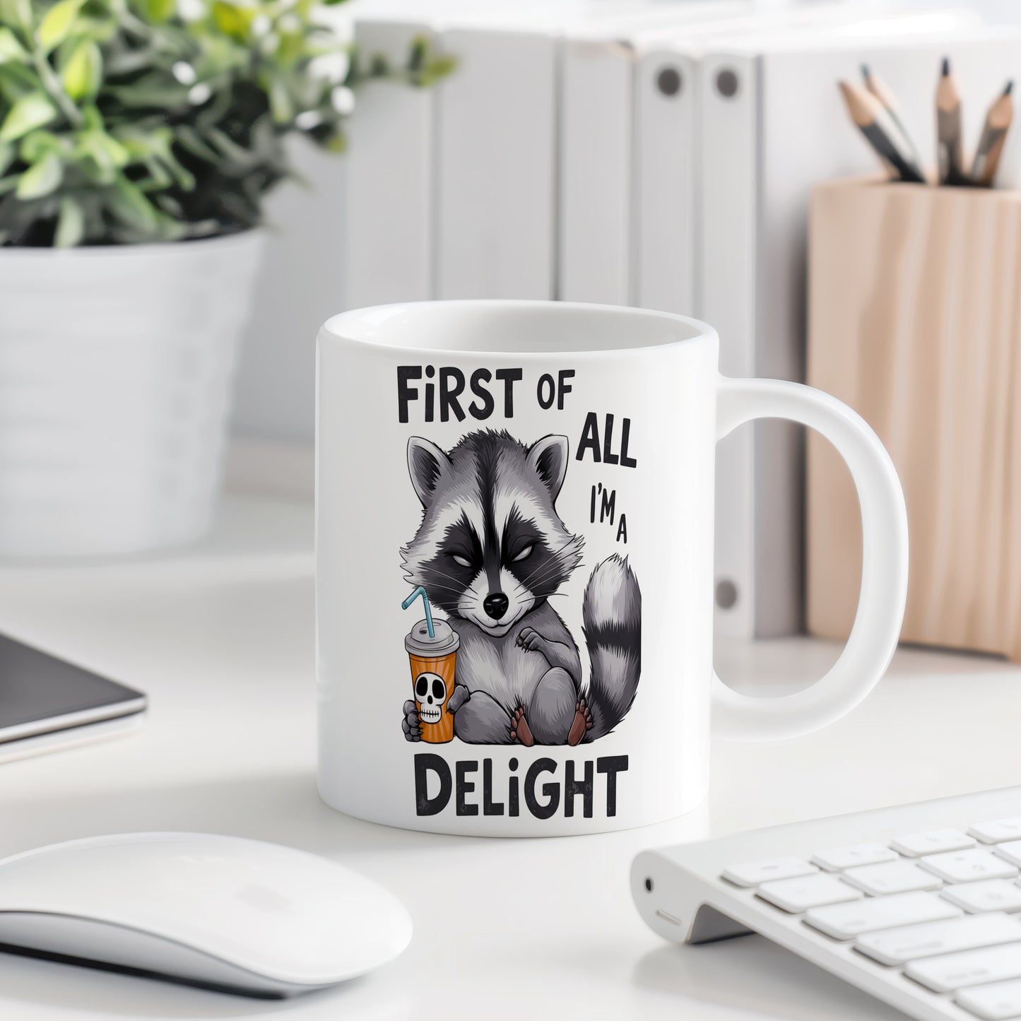 Hrnek s vtipným nápisem – FIRST OF ALL