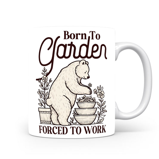 Hrnek s vtipným nápisem – Born To Garden