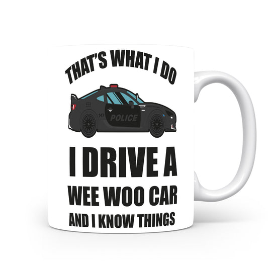 Hrnek pro automobilové nadšence – I DRIVE A WEE WOO CAR