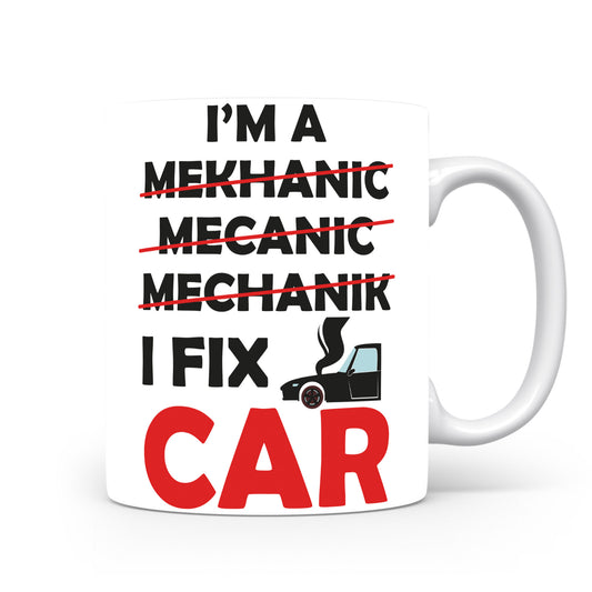 Hrnek pro automobilové nadšence – I FIX CAR
