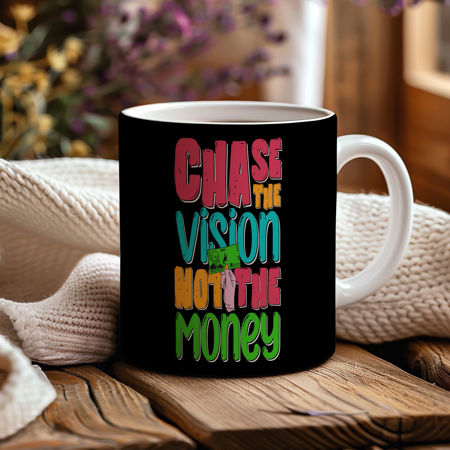 Hrnek s motivačním citátem – Chase the Vision