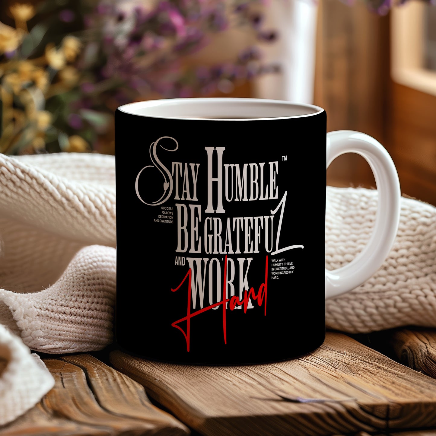 Hrnek s motivačním citátem – Stay Humble