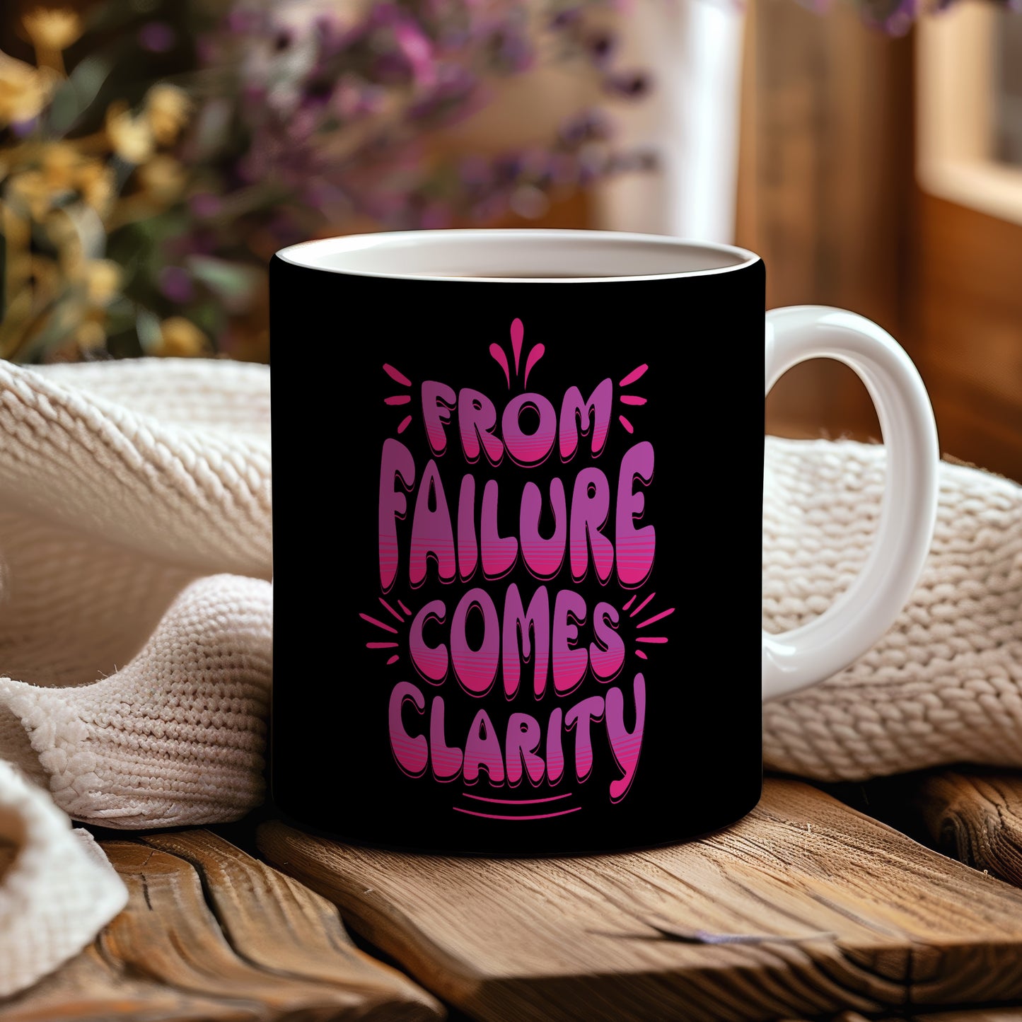 Hrnek s motivačním citátem – From Failure