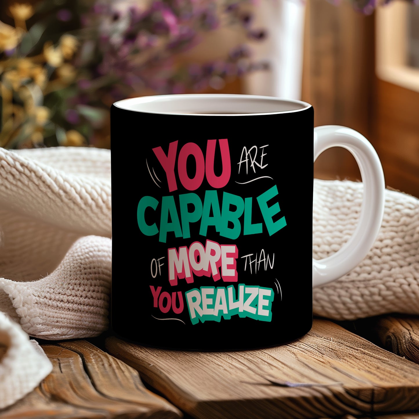 Hrnek s motivačním citátem – You Are Capable