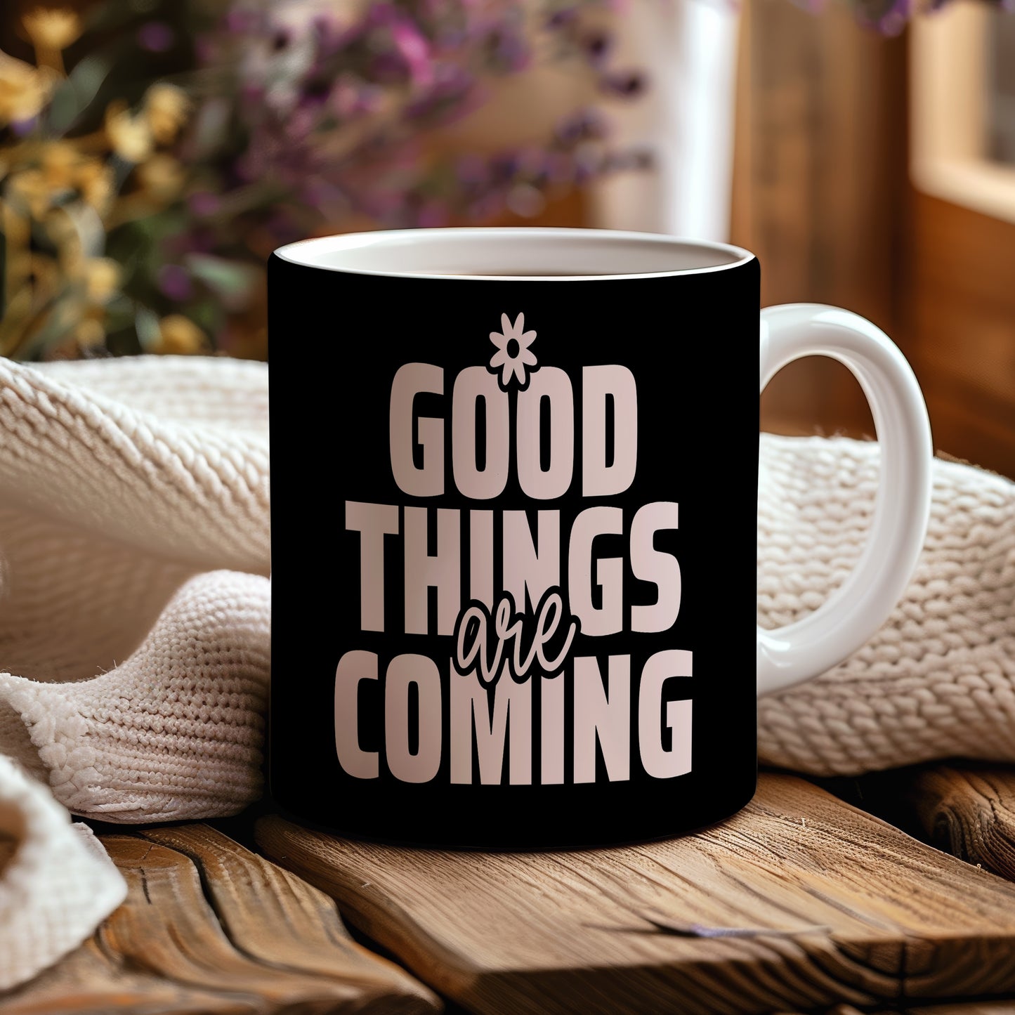 Hrnek s motivačním citátem – Good Things