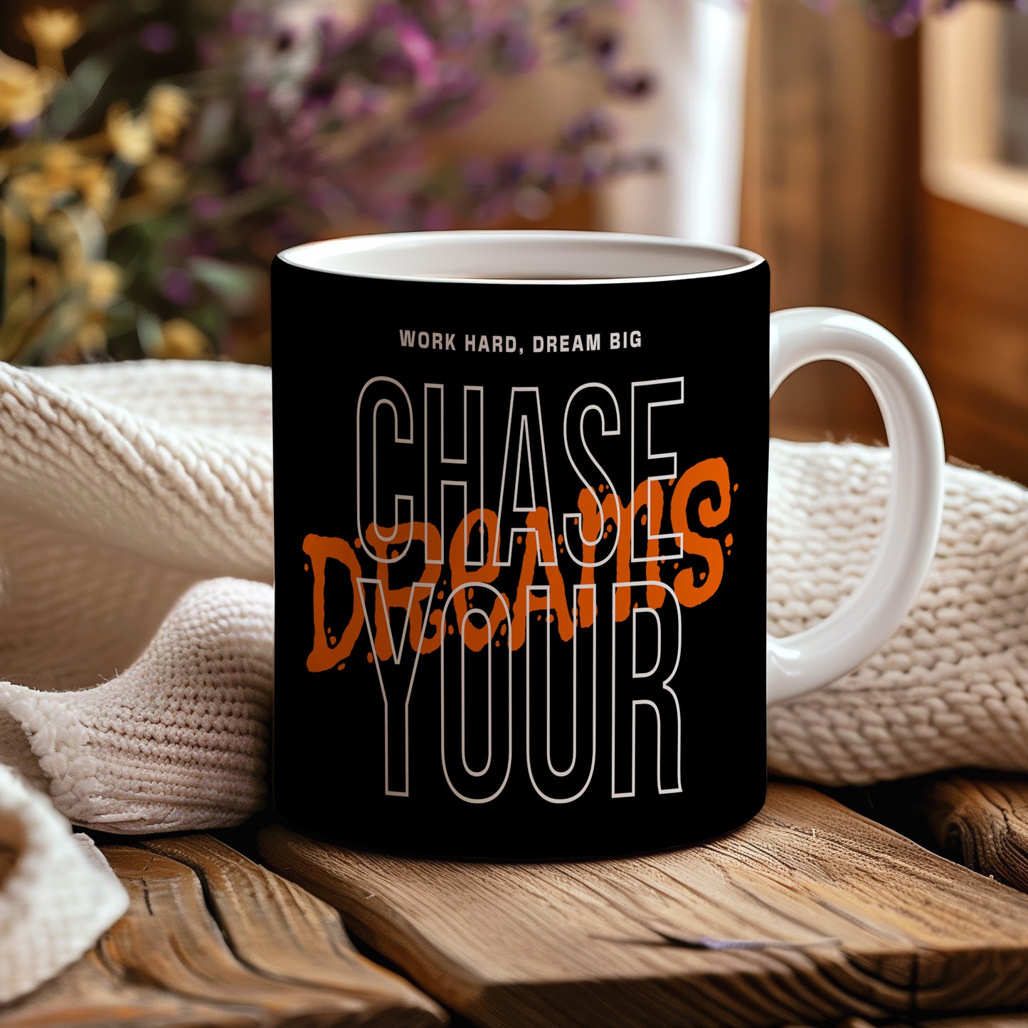 Hrnek s motivačním citátem – Chase Your Dreams