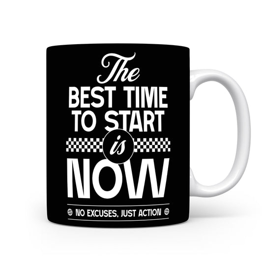 Hrnek s motivačním citátem – Best Time to Start