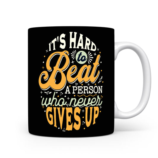 Hrnek s motivačním citátem – It's Hard to Beat