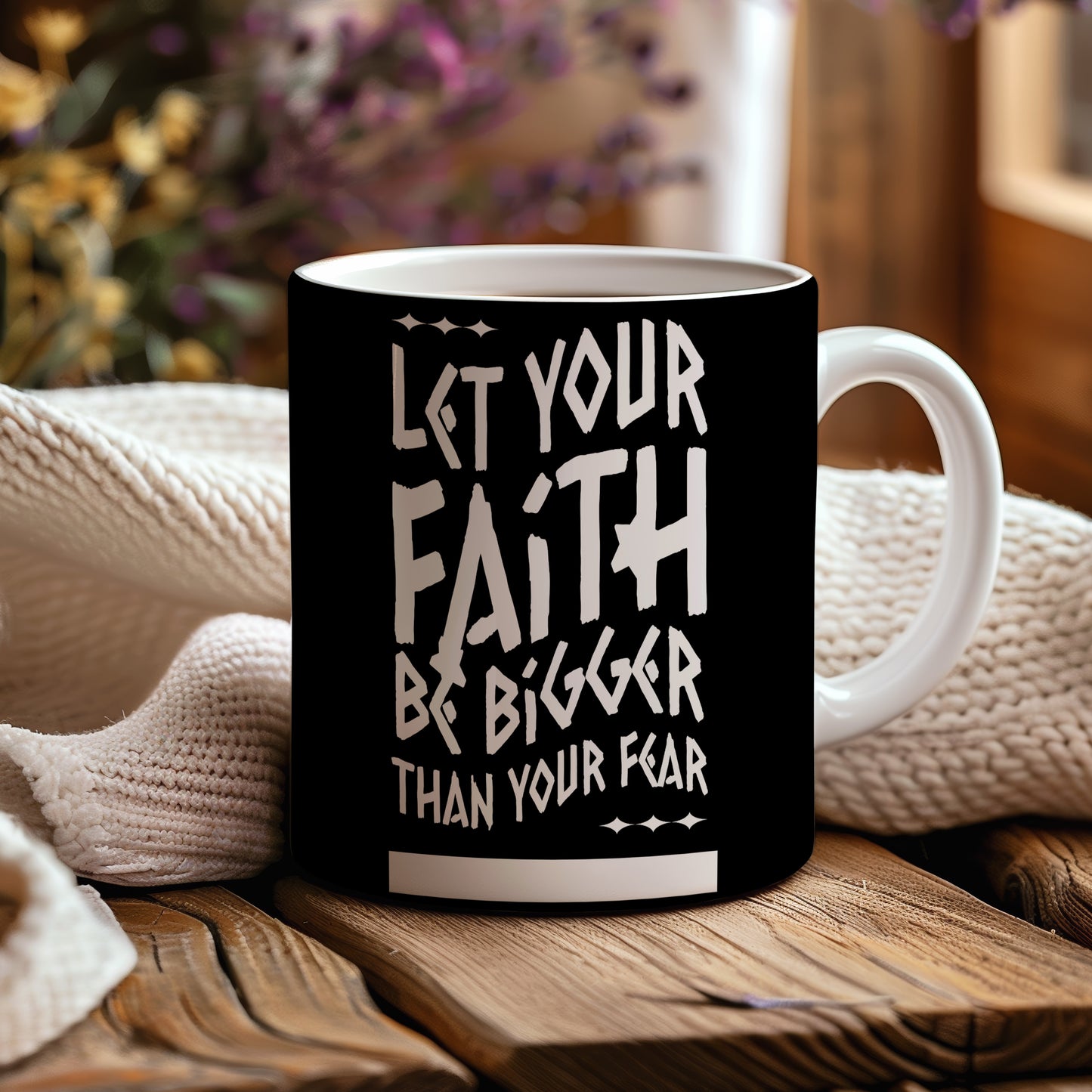 Hrnek s motivačním citátem – Let Your Faith