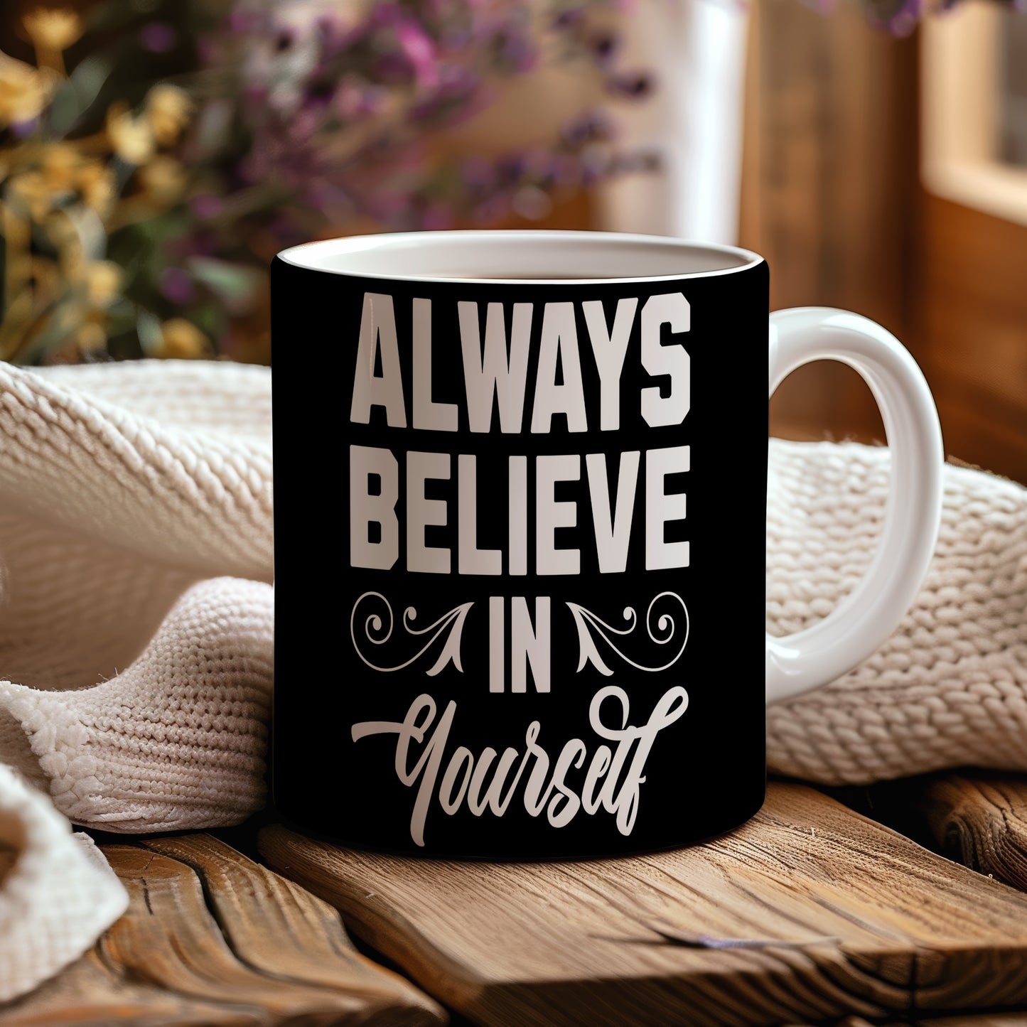 Hrnek s motivačním citátem – Always Believe