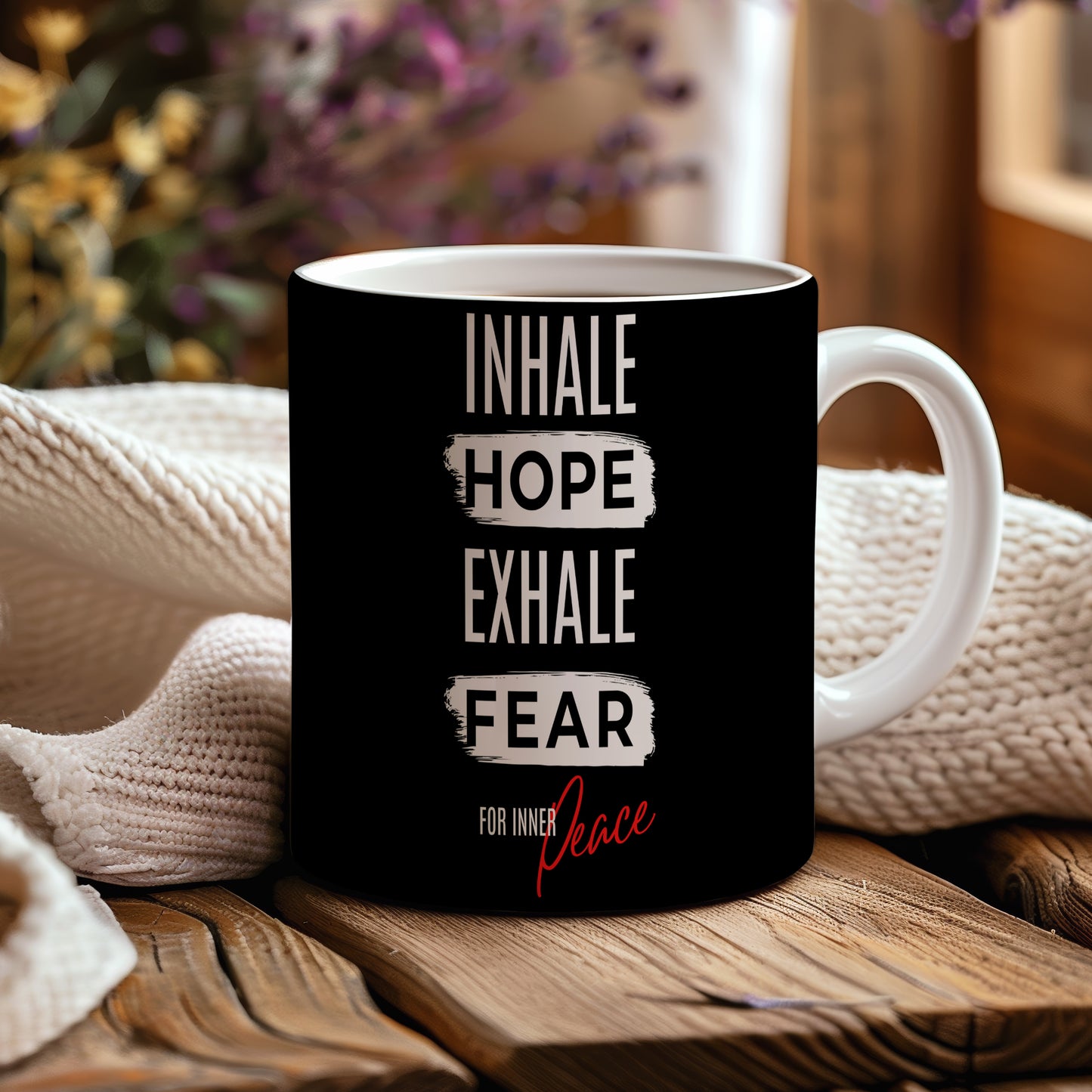 Hrnek s motivačním citátem – Inhale Hope