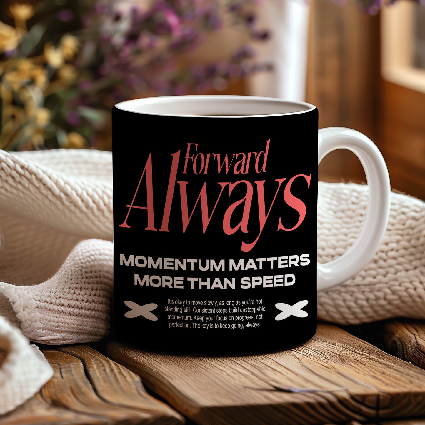 Hrnek s motivačním citátem – Forward Always