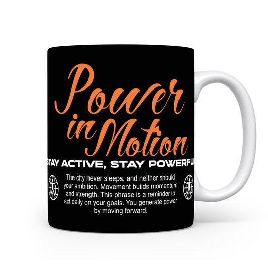 Hrnek s motivačním citátem – Power in Motion
