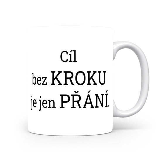 Motivační hrnek – Cíl bez kroku