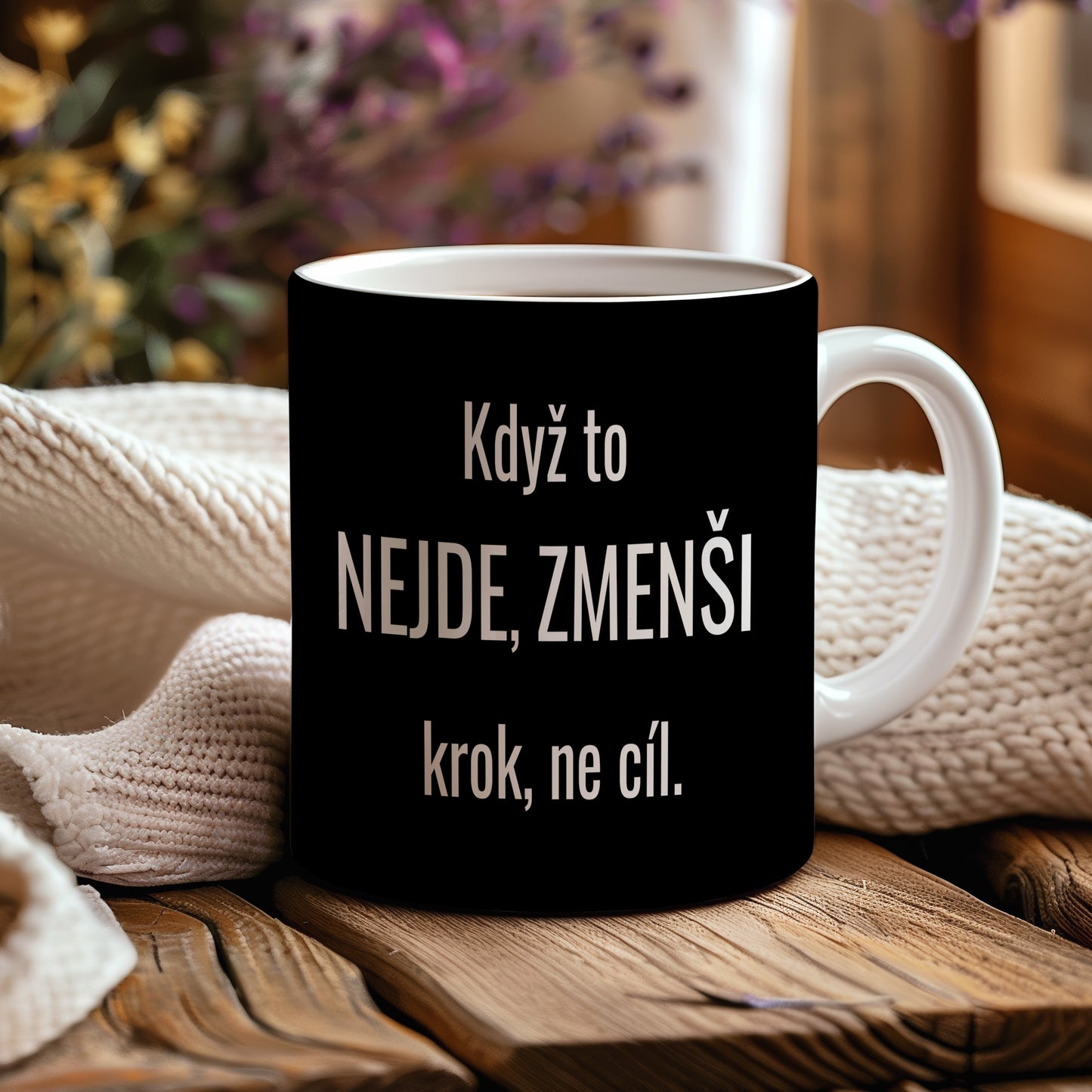 Motivační hrnek – Když to nejde, zmenši krok