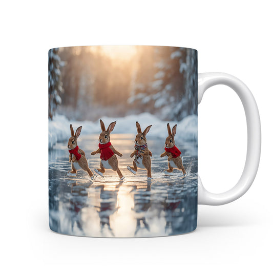 Hrnek se zajíčky na ledu.