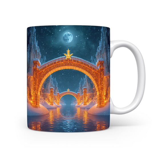 Hrnek s vánočním mostem