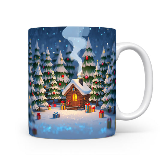 Vánoční hrnek s chaloupkou.