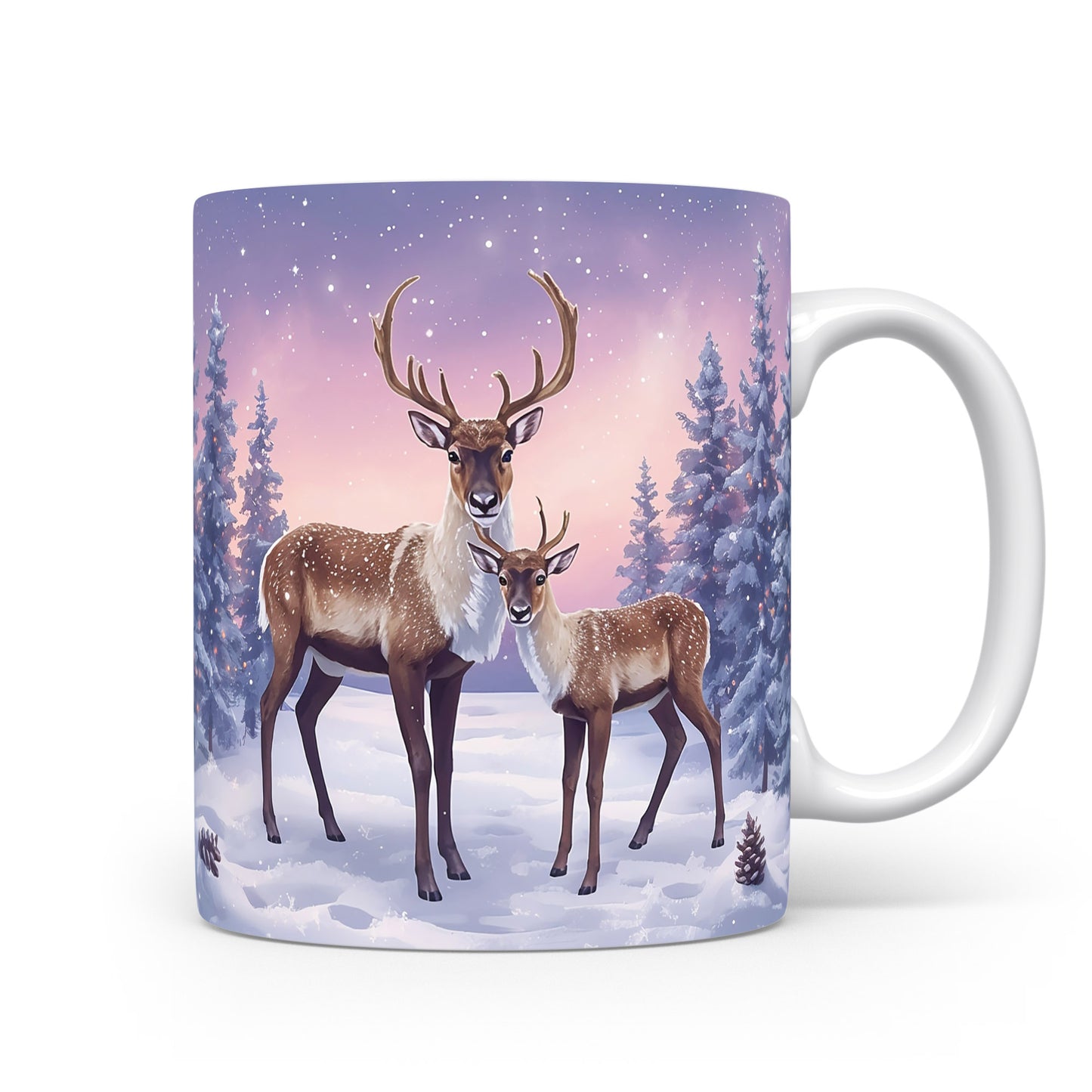 Hrnek se soby v lese.