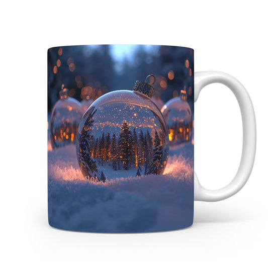 Hrnek s lesem v kouli.