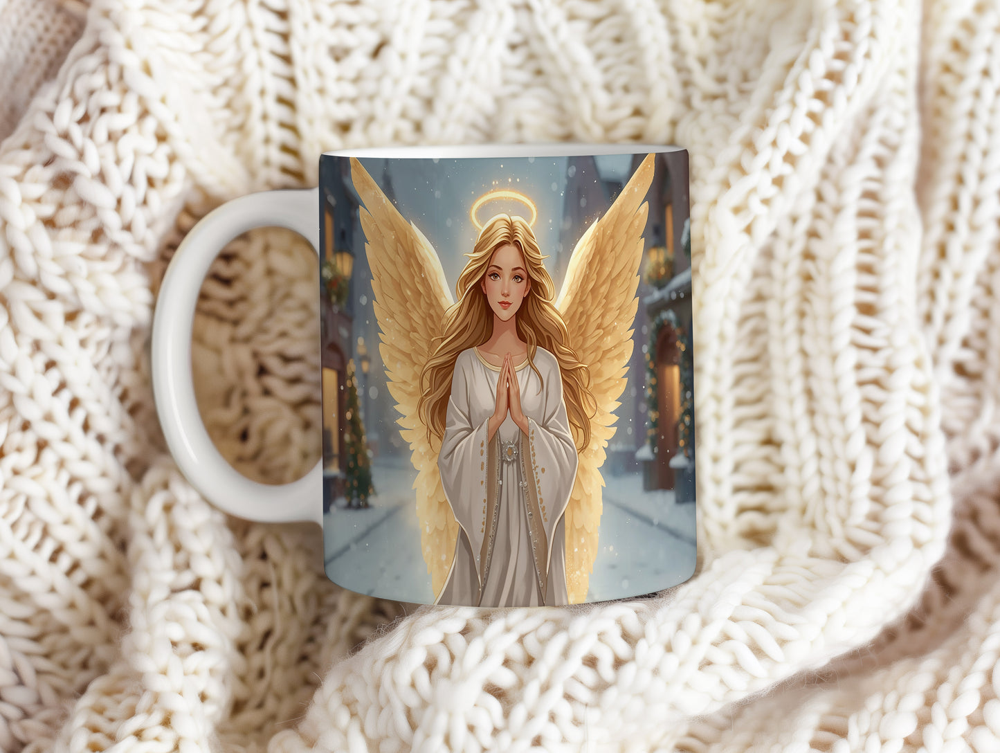 Hrnek s motivem anděla – Zářivá elegance