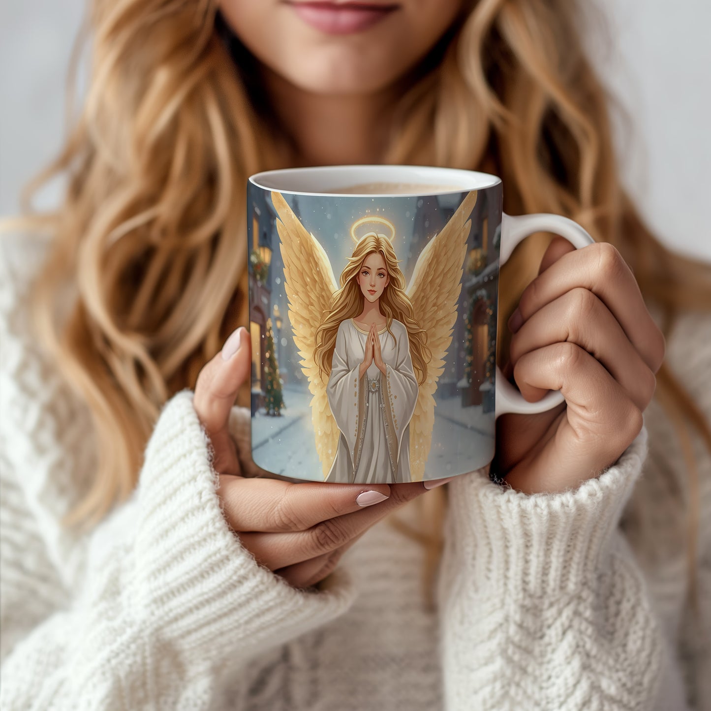 Hrnek s motivem anděla – Zářivá elegance