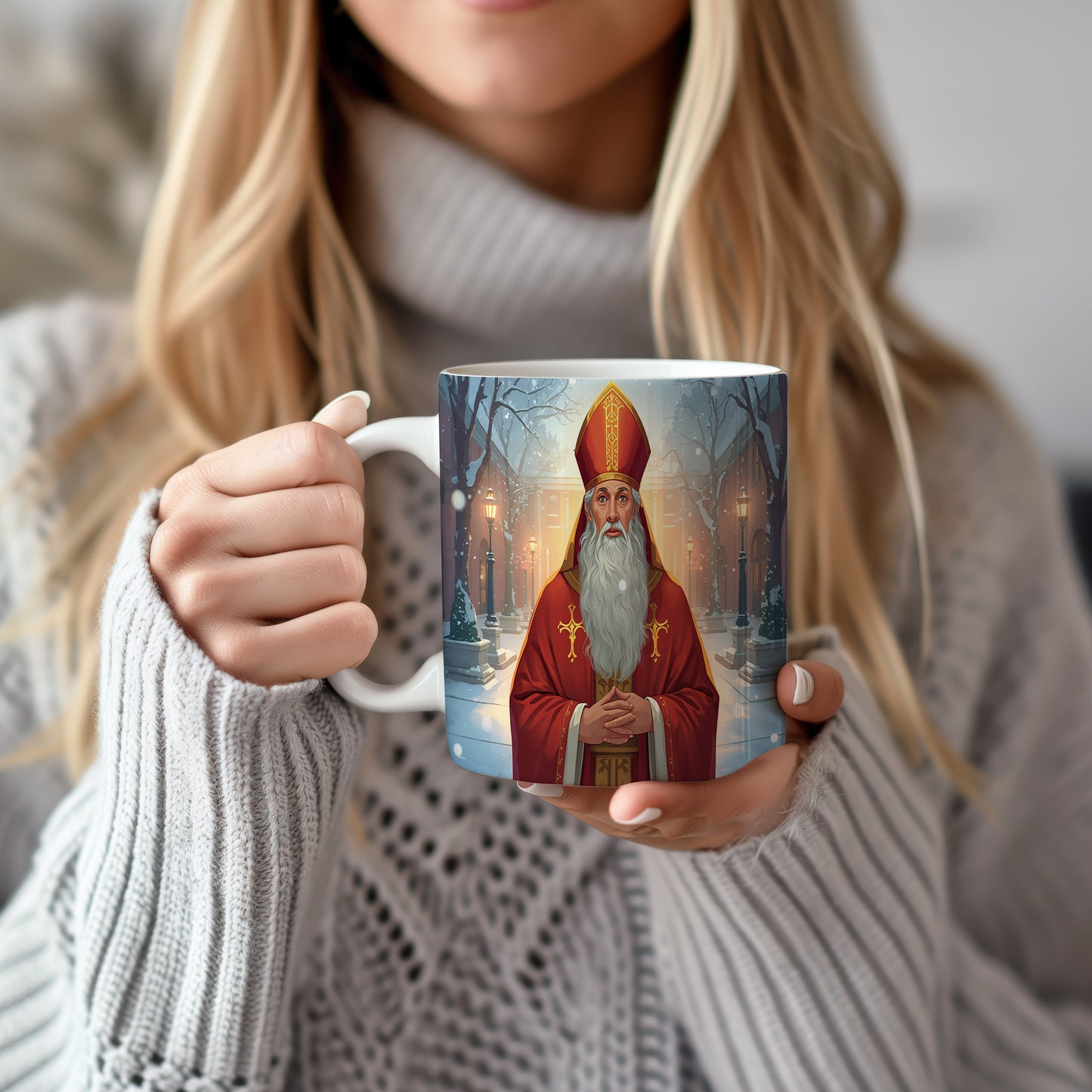 Hrnek s motivem Mikuláše – Zimní kouzlo