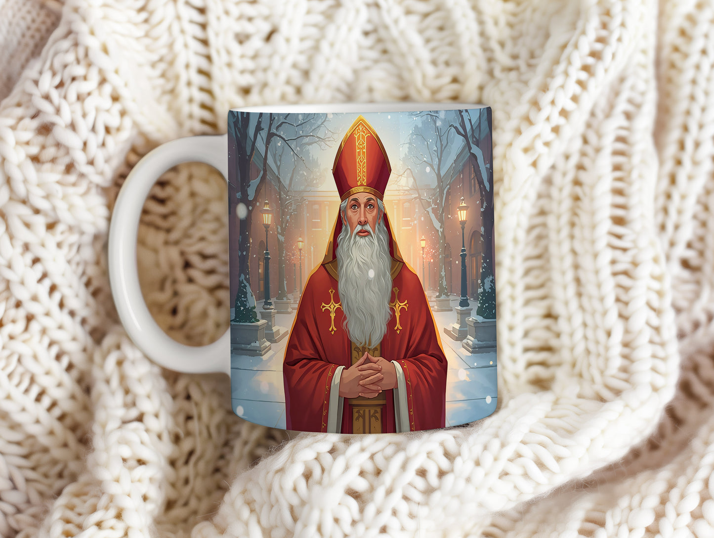 Hrnek s motivem Mikuláše – Zimní kouzlo