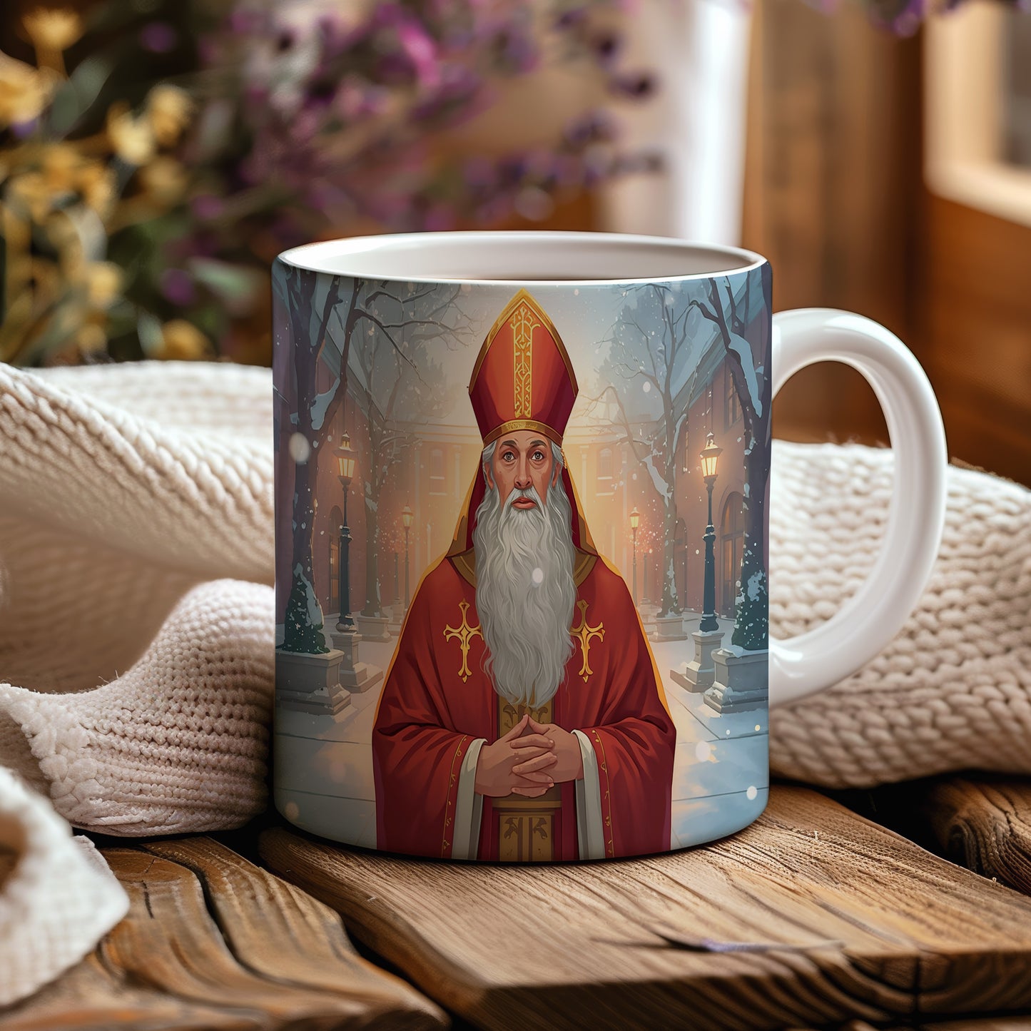 Hrnek s motivem Mikuláše – Zimní kouzlo