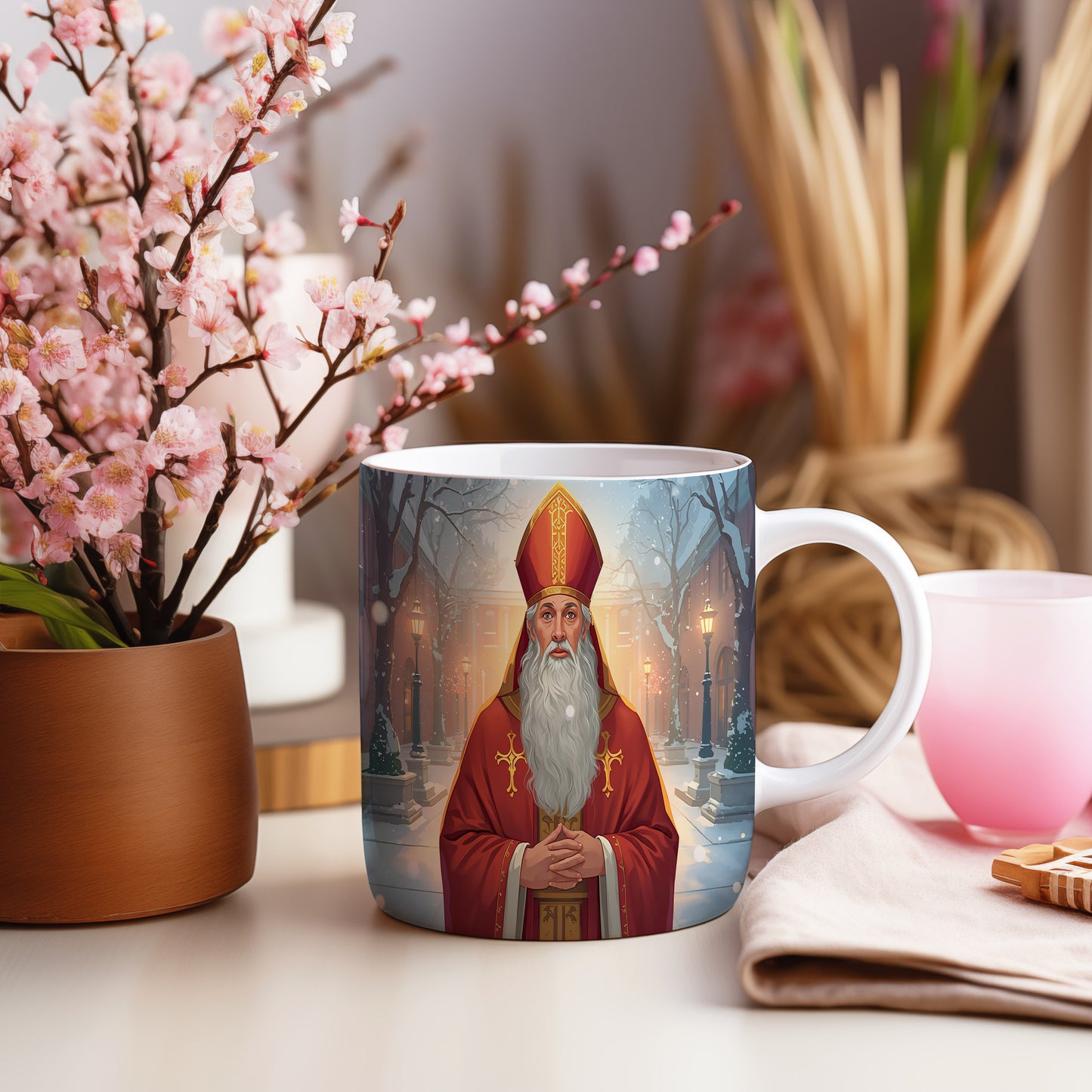 Hrnek s motivem Mikuláše – Zimní kouzlo