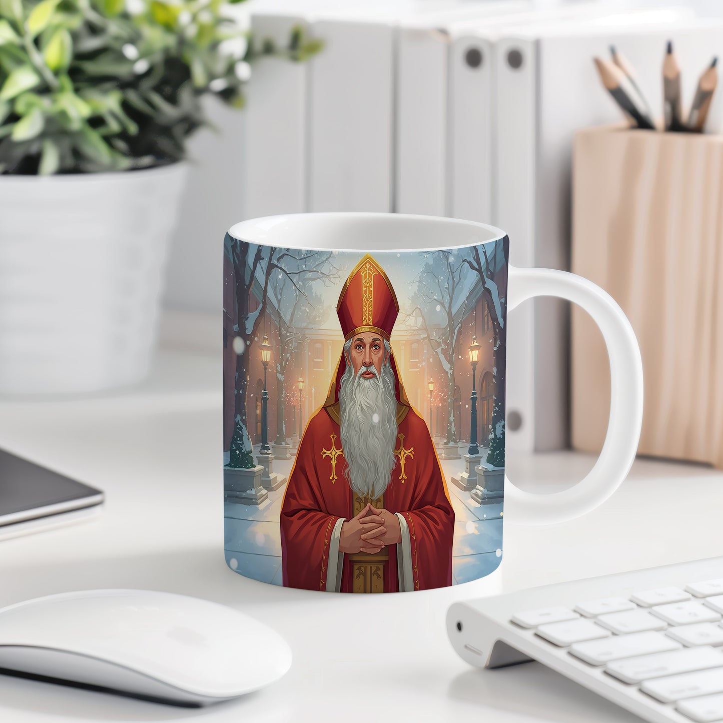 Hrnek s motivem Mikuláše – Zimní kouzlo