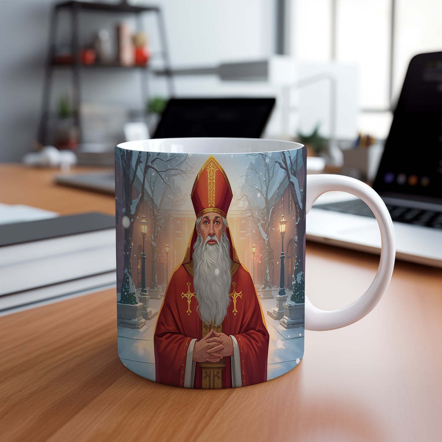 Hrnek s motivem Mikuláše – Zimní kouzlo