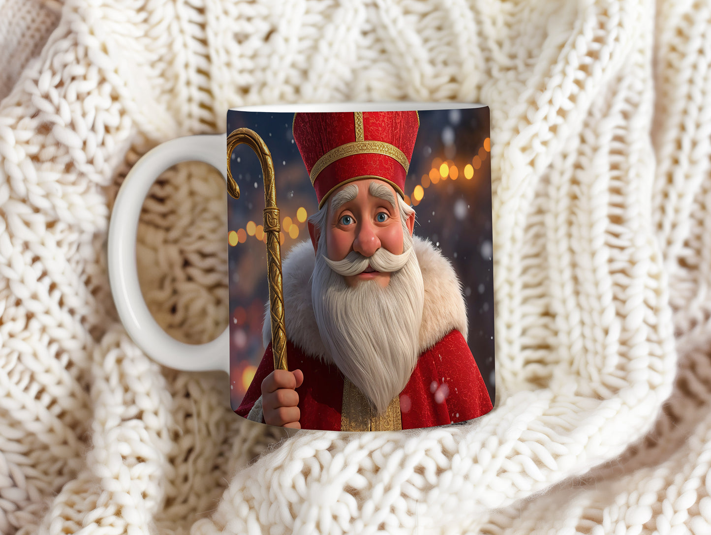 Hrnek s motivem Mikuláše – kouzelný večer