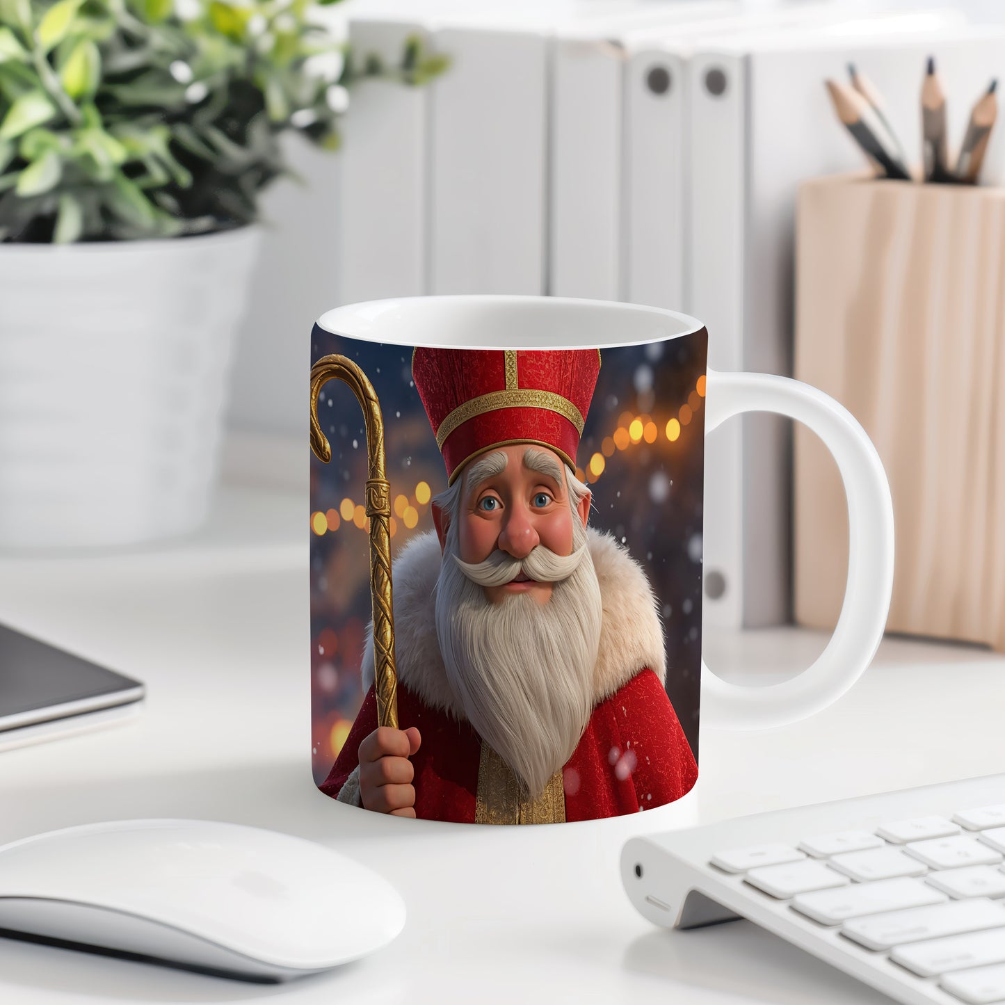 Hrnek s motivem Mikuláše – kouzelný večer